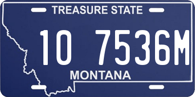 MT license plate 107536M