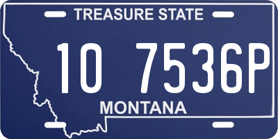 MT license plate 107536P