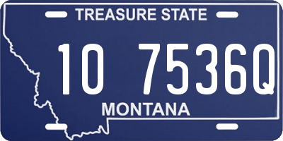 MT license plate 107536Q