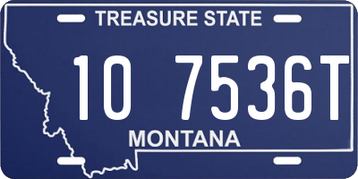 MT license plate 107536T