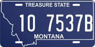 MT license plate 107537B