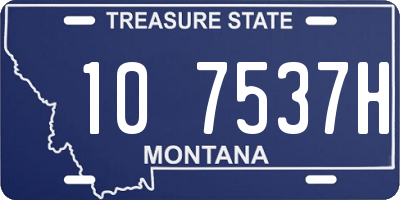 MT license plate 107537H