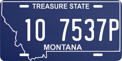 MT license plate 107537P