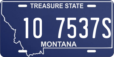 MT license plate 107537S