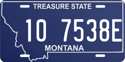 MT license plate 107538E