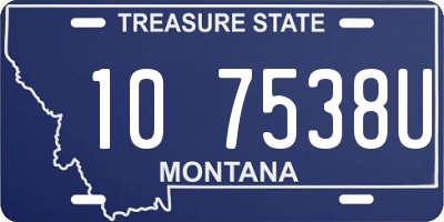 MT license plate 107538U