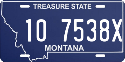 MT license plate 107538X