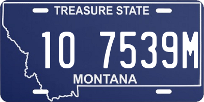 MT license plate 107539M