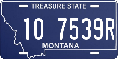 MT license plate 107539R