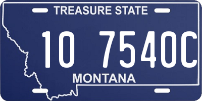 MT license plate 107540C