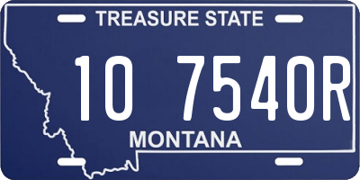 MT license plate 107540R