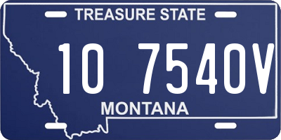 MT license plate 107540V