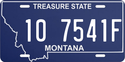 MT license plate 107541F
