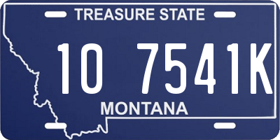 MT license plate 107541K