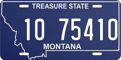 MT license plate 107541O