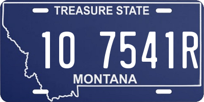 MT license plate 107541R