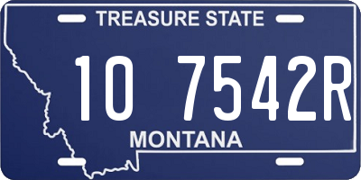 MT license plate 107542R