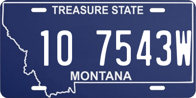 MT license plate 107543W