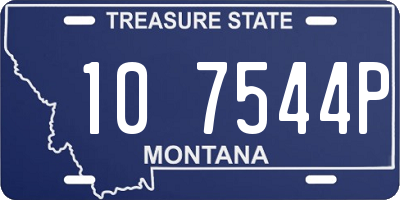 MT license plate 107544P