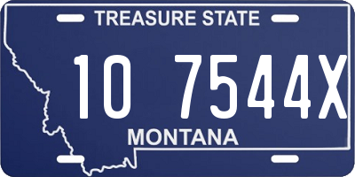 MT license plate 107544X