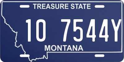 MT license plate 107544Y