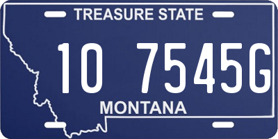 MT license plate 107545G