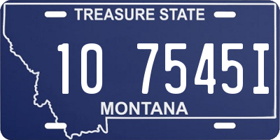 MT license plate 107545I