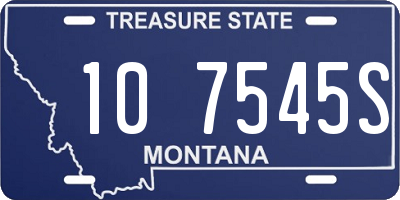 MT license plate 107545S