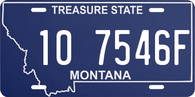 MT license plate 107546F