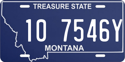 MT license plate 107546Y