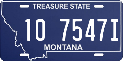 MT license plate 107547I