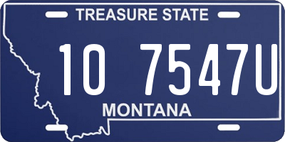 MT license plate 107547U