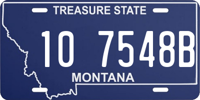 MT license plate 107548B