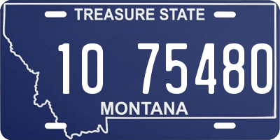 MT license plate 107548O