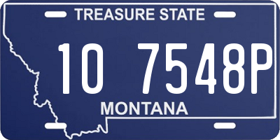 MT license plate 107548P