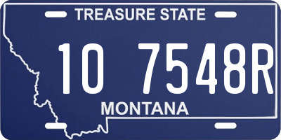 MT license plate 107548R