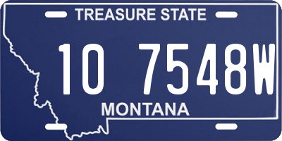 MT license plate 107548W