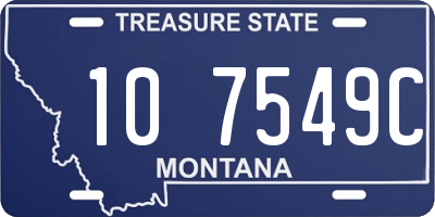 MT license plate 107549C