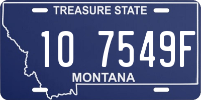 MT license plate 107549F