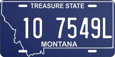 MT license plate 107549L