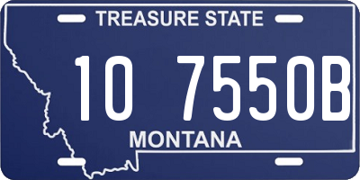 MT license plate 107550B