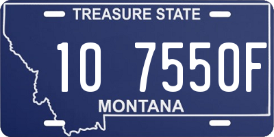 MT license plate 107550F