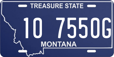 MT license plate 107550G