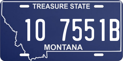 MT license plate 107551B