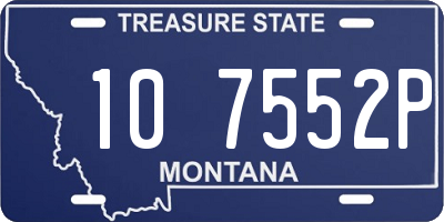 MT license plate 107552P