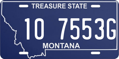 MT license plate 107553G