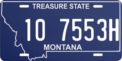 MT license plate 107553H