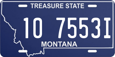 MT license plate 107553I
