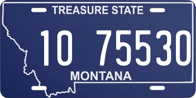 MT license plate 107553O