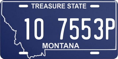 MT license plate 107553P